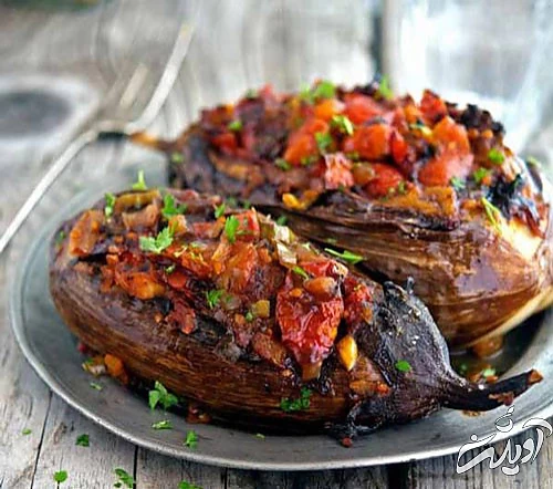 طرز تهیه بادمجان شکم پُر مازندرانی